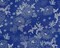 Blue-White Poly Floral Printed Chiffon Woven Fabric By the Yard